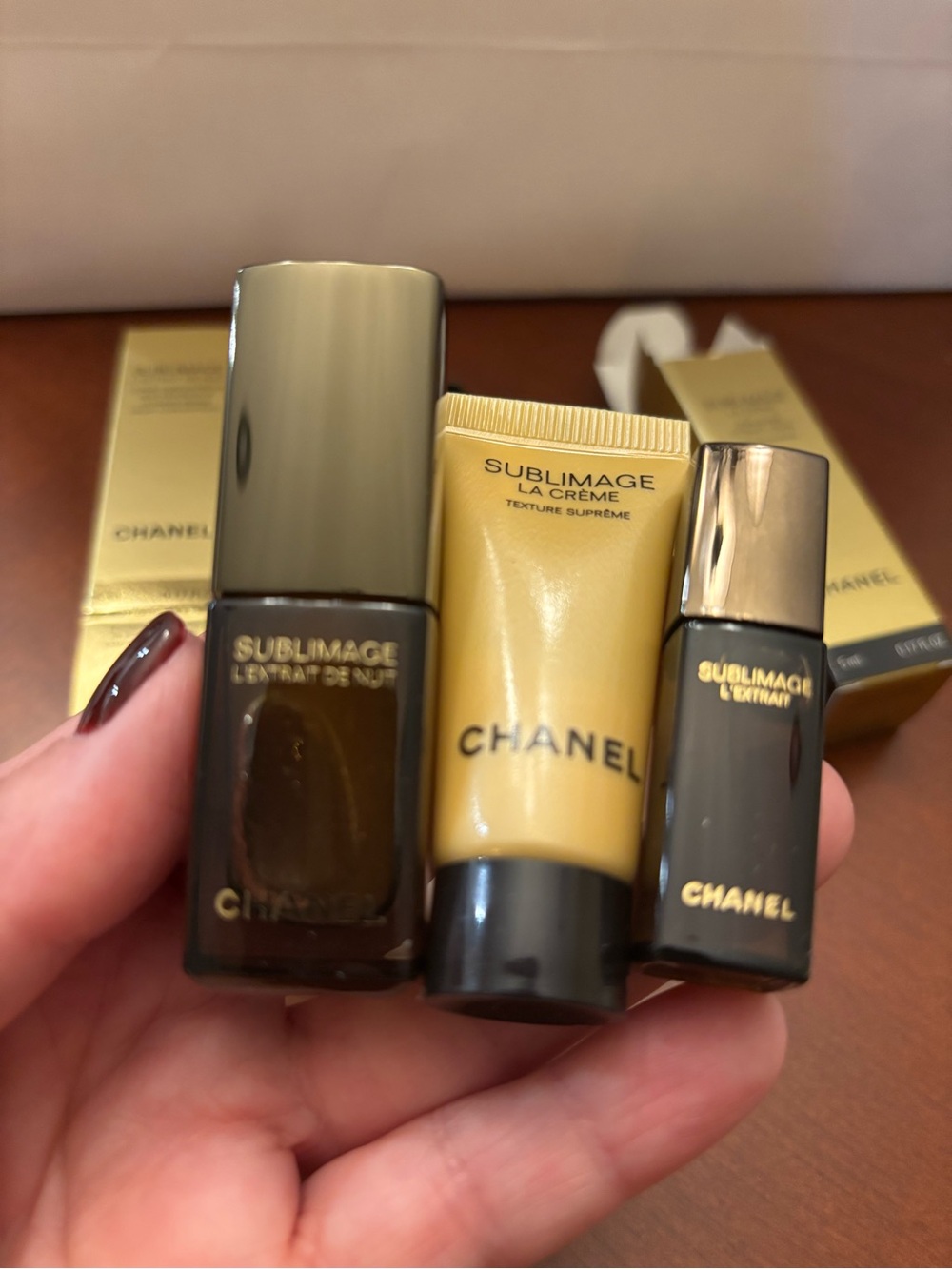 CHANEL Sublimage Trio in Gold, Mini sizes